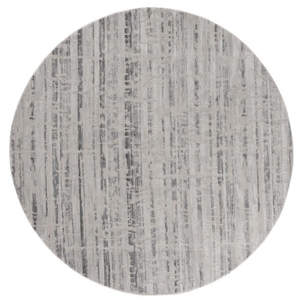 Manmade Cascades Rainier Multi Color Round Rug; 7 ft. 10 in. MA3080051 - main